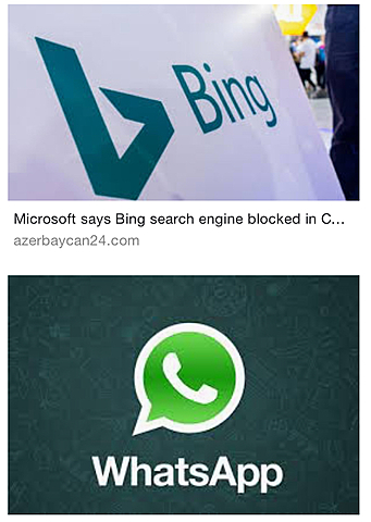 WhatsApp, Microsoft Bing