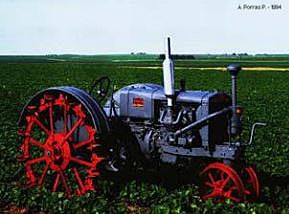 Tractor con escape superior