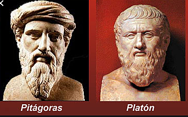 Matematicos griegos Thales, Pitagoras y Platon.