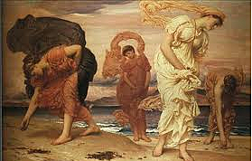 Arte: Chicas griegas cogiendo guijarros