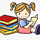 7 76023 reading clipart free images girl reading book clipart
