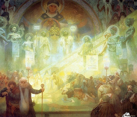 Holy Mount Athos por Alphonse Mucha