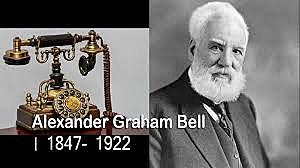 Graham Bell inventa o telefone.