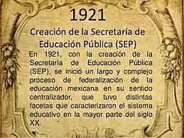 Creación de la Secretaría de Educación Pública