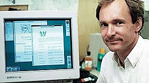 Tim Berner-Lee escribe la primera página de internet (en un ordenador NeXT)