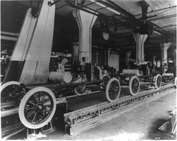 Cadena de montaje de automóviles modelo Ford T