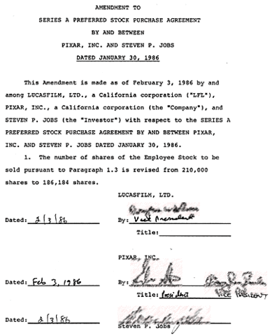He acquired the computer graphics division of Lucasfilm Ltd which was spun off as Pixar Animation Studios.