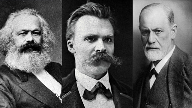 Nietzsche (1844-1900), Marx (1818-1883) y Freud (1856-1939), los cuatro aspiran al mismo objetivo: liberar al hombre. La libertad se constituirá en la piedra angular de la evolución cultural de nuestra sociedad contemporánea.