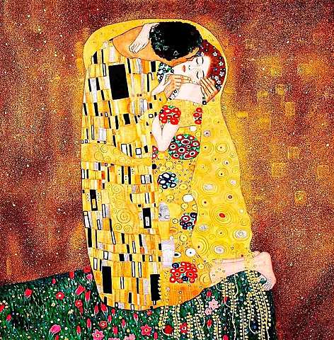 El Beso por Gustav Klimt