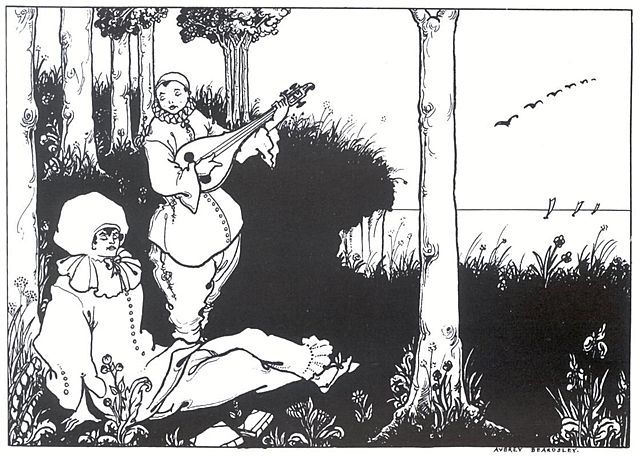 Design for end paper of 'Pierrot'