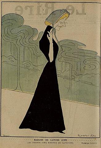 Caricature of Madame de Latude por Leonetto Cappiello