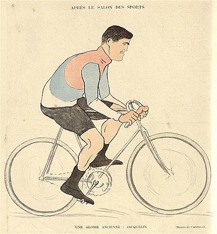Caricature of Cyclist Jacquemin por Leonetto Cappiello