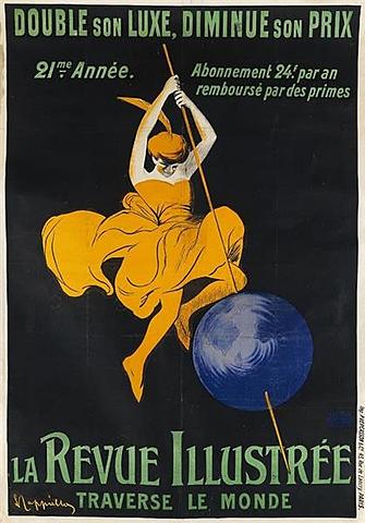 La revue Illustrée Traverse Le Monde Cartel por Leonetto Cappiello