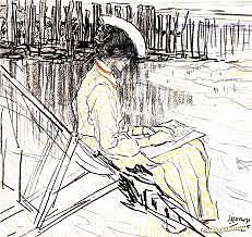 Portrait of Emma Bellwidt on the Beach at Domburg