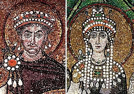 Justiano eta Teodoraren erregeadian hasiera