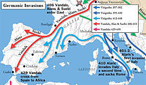 POBOS XERMANOS ENTRAN NA PENÍNSULA IBÉRICA
