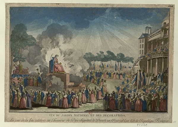 Fiesta en honor al Ser Supremo. Grabado de 1794