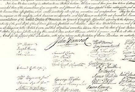 Declaration of Independence Signed