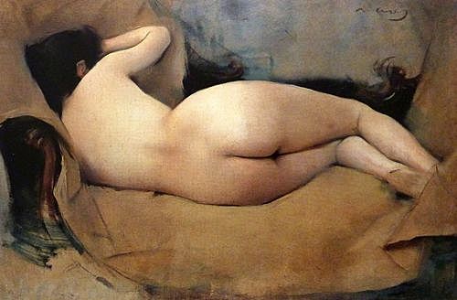 Figura desnuda por Ramón Casas