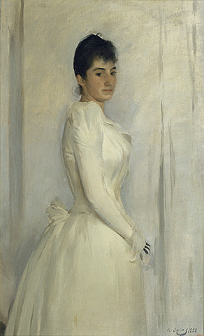 Retrato de Montserrat Carbó por Ramón Casas