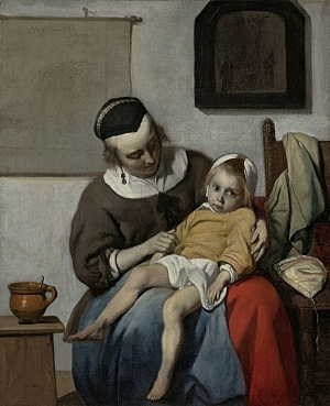 El niño enfermo.  G. Metsu 1664-1666
