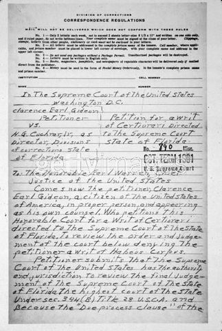 Gideon v. Wainwright, 1963