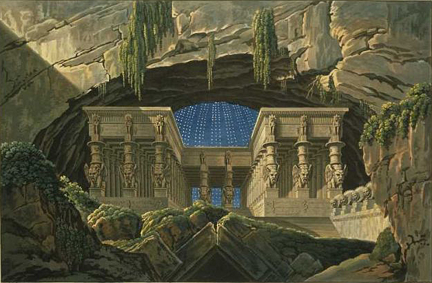 El templo de Isis y Osiris | Schinkel