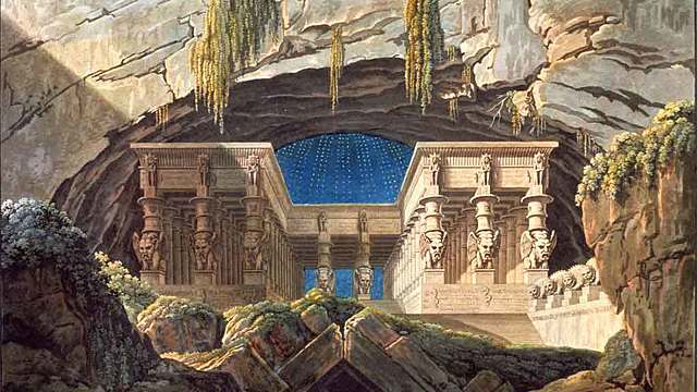 El templo de Isis y Osiris, Schinkel