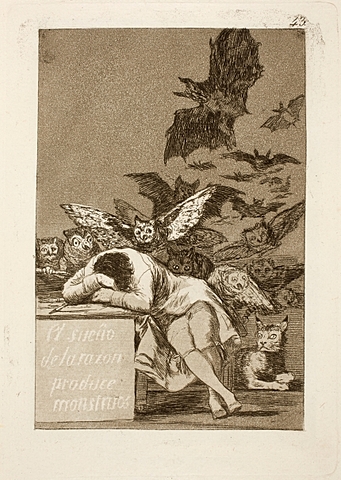 Capricho Nº43, El sueño de la razón, Goya