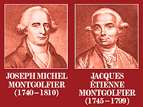 The brothers Joseph and Etienne Montgolfier