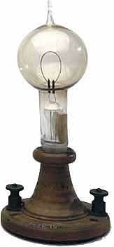 Thomas Edison brings light to the world with the light bulb