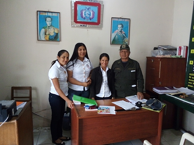 At the police station