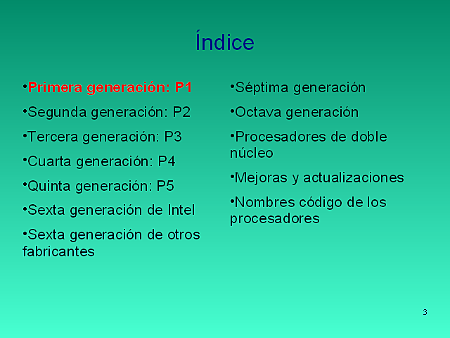 GENERACIONES