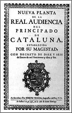 El Decret De Nova Planta A Catalunya