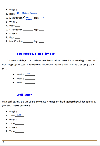 Fitness test Week 4, Page 2