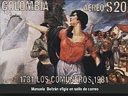 manifestación multiclasista encabezada por Manuela Beltrán