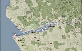 Chegada à foz do Rio Zaire