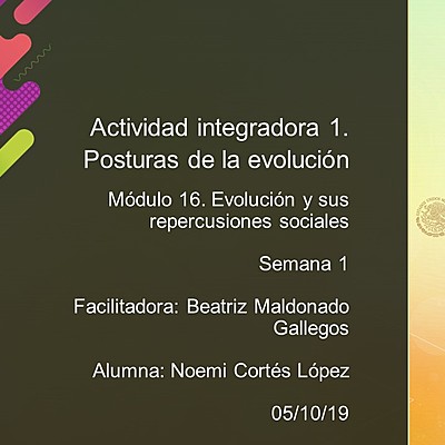 Timeline: Actividad integradora 1. Posturas de la evolución