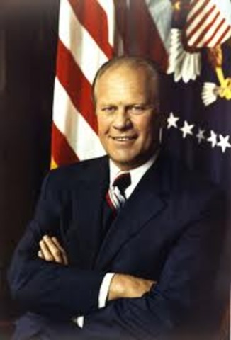 Gerald Ford, congressman from Michigan, becomes the new vice president