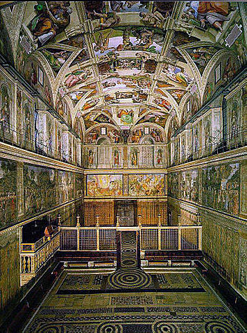 Inicio de la pintura de La Capilla Sixtina