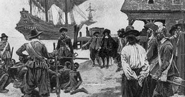 The first African slaves arrived in Jamestown