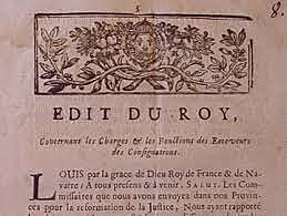 Prohibición del uso público del catalán en la Cataluña Norte. "Édit du Roy".