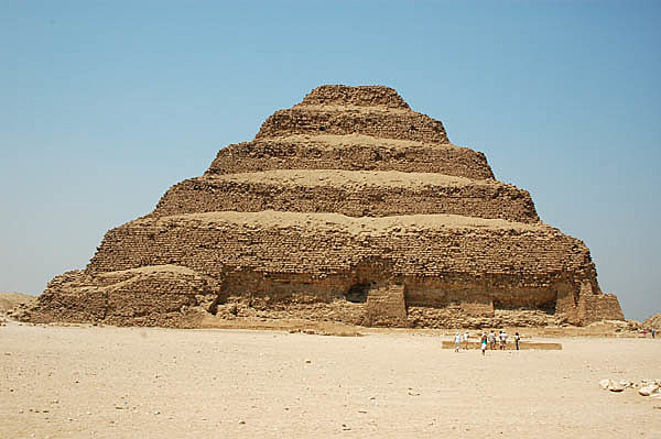 Imhotep creates King Djoser's Step Pyramid and Pyramid Complex at Saqqara, Egypt