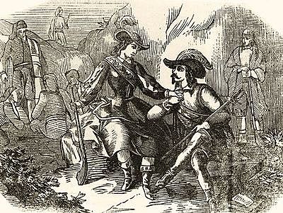 Robatori d'un comboi de moneda reial prop dels Hostalets de Cervera.