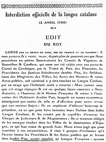 Prohibició de l'ús públic del català a la Catalunya Nord.