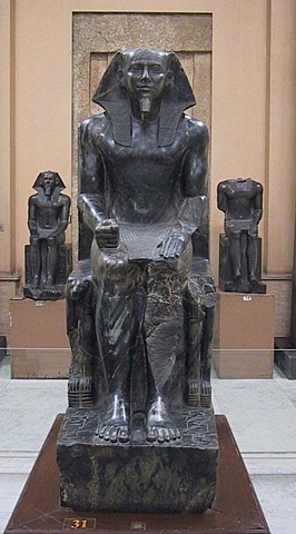 Gli egizi: Chefren in trono