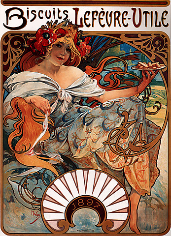 Alfons Mucha-Biscuits Lefevre Utile