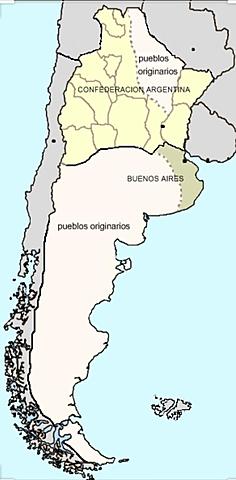 Situación de la confederación  Argentina después de la caída de rosas