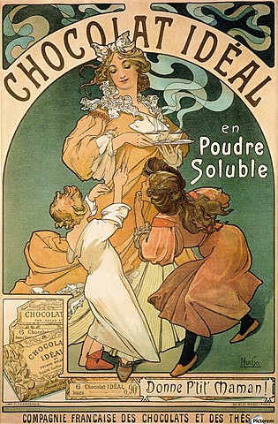 Alfons Mucha-Chocolat Ideal