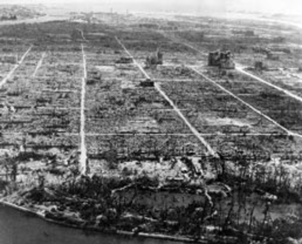 The first bomb dropped on Japan